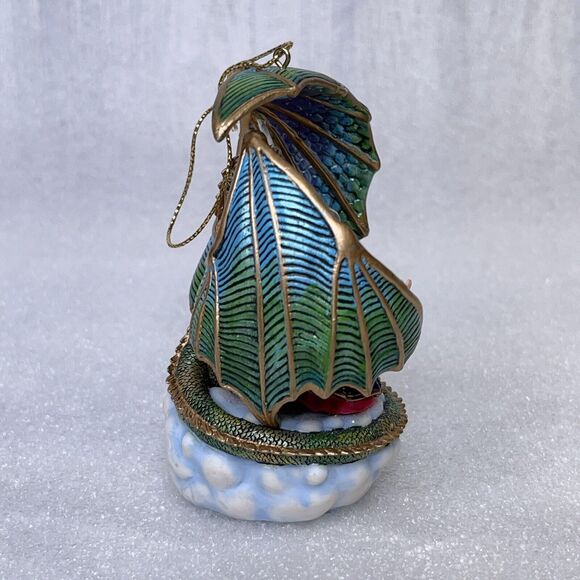 San Francisco Music Box Christmas Ornament CRYSTAL VISIONS DRAGON WITH MERLIN - Picture 5 of 11